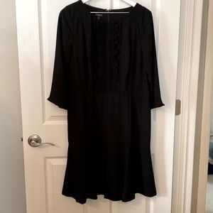 Little black dress with a ruffle and a flare!